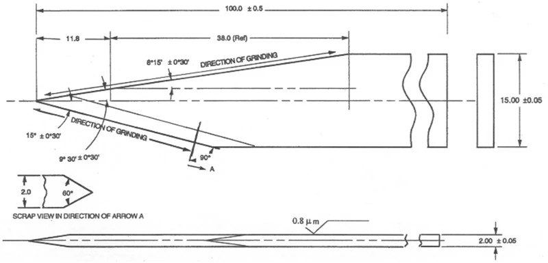 NIJ 011500 P1 Stab Test Threat Weapon
