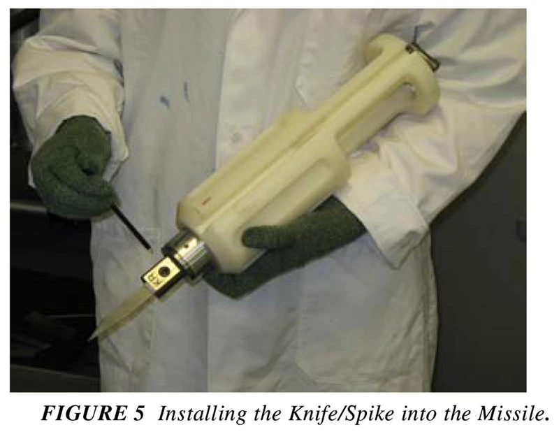 HOSDB knife and spike test apparatus