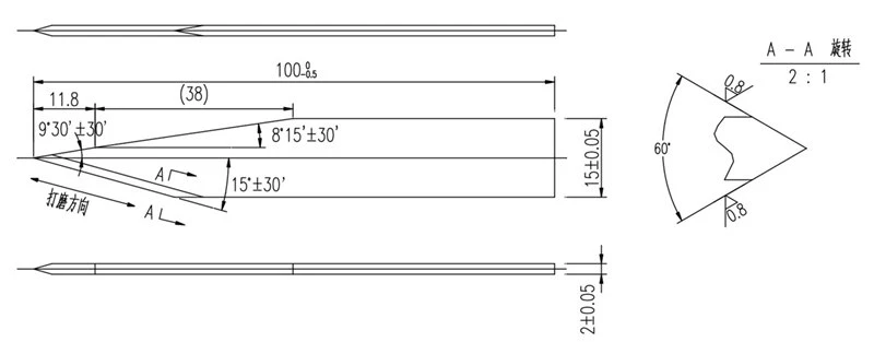 China GA 68-2019 Police stab-resistant armor test blade China GA 68-2019 Police stab-resistant armor test blade